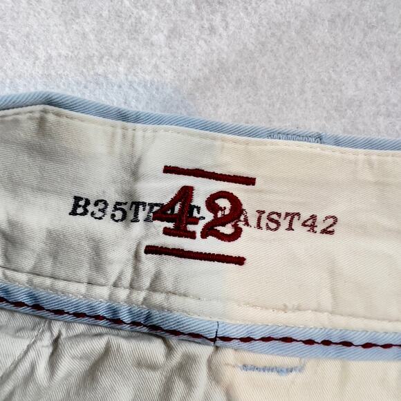 Indigo Palms Chinos Men's W42 Vintage Made in Hong Kong B35TF1T 100% Cotton Blue - Picture 11 of 13